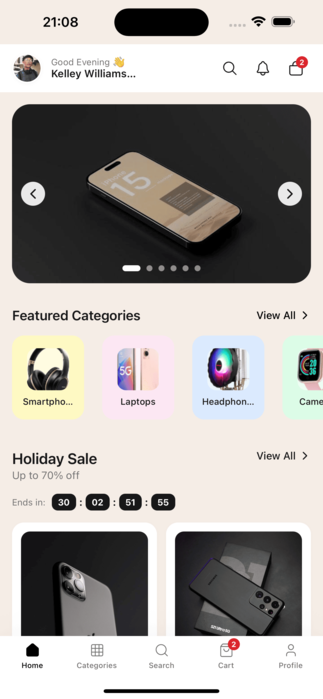Home Screen - Light Mode