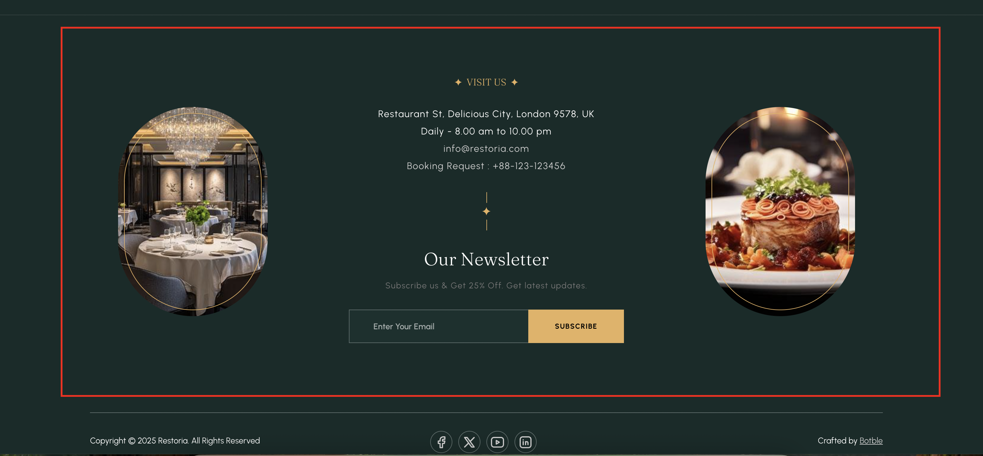 Widget footer sidebar