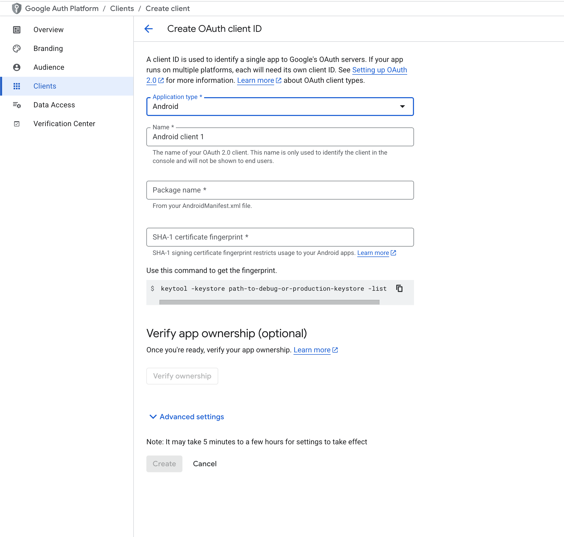 Google Cloud Config Step 5.2
