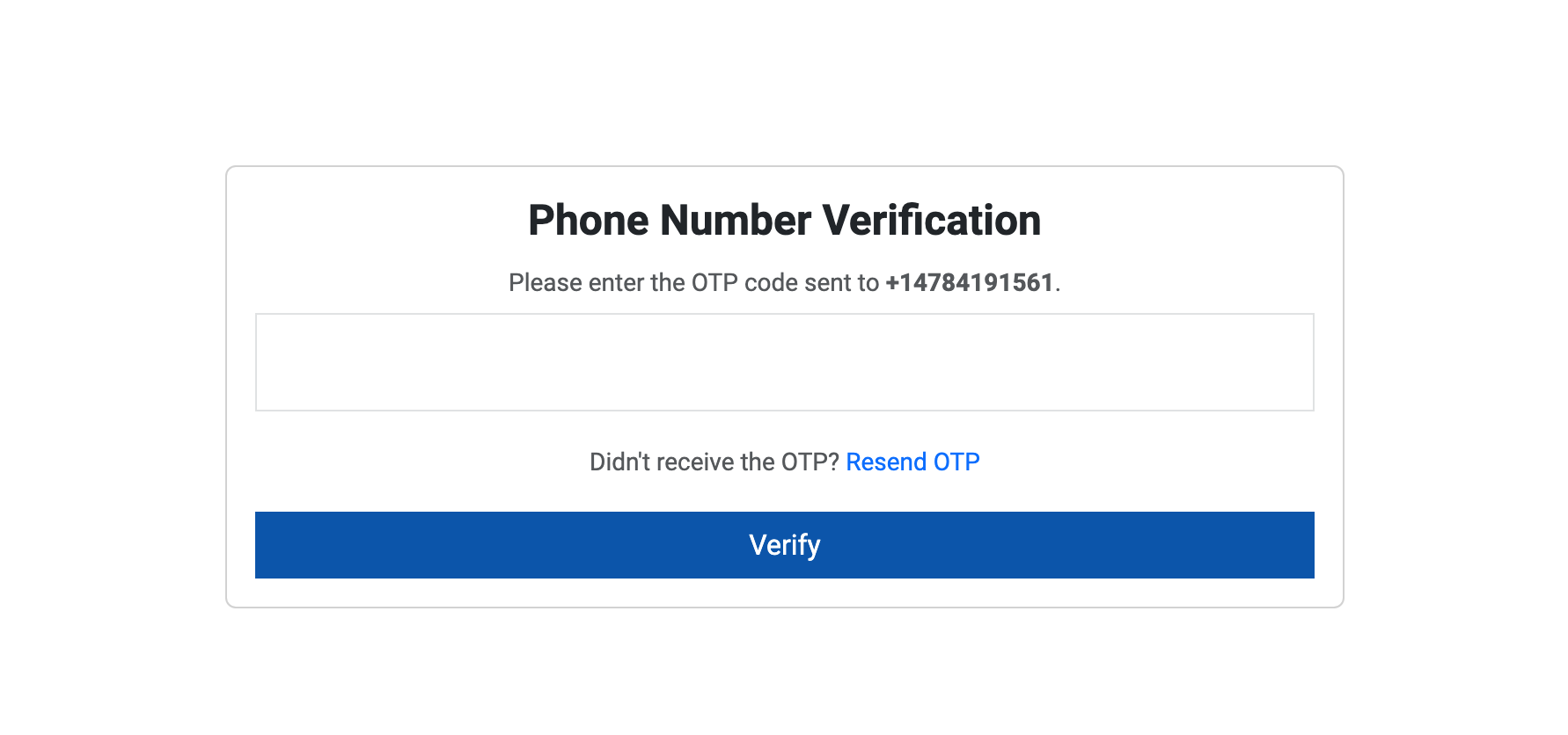 Phone Verification