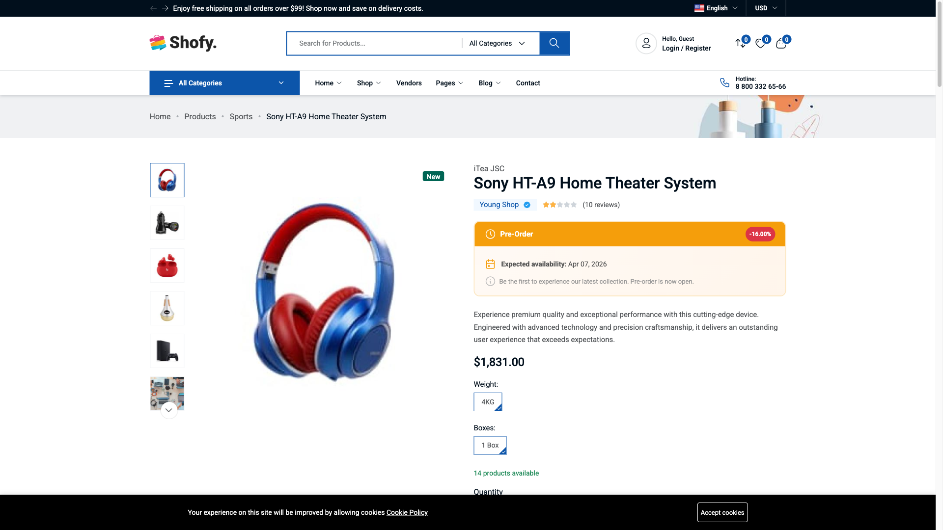 Preorder Product Page