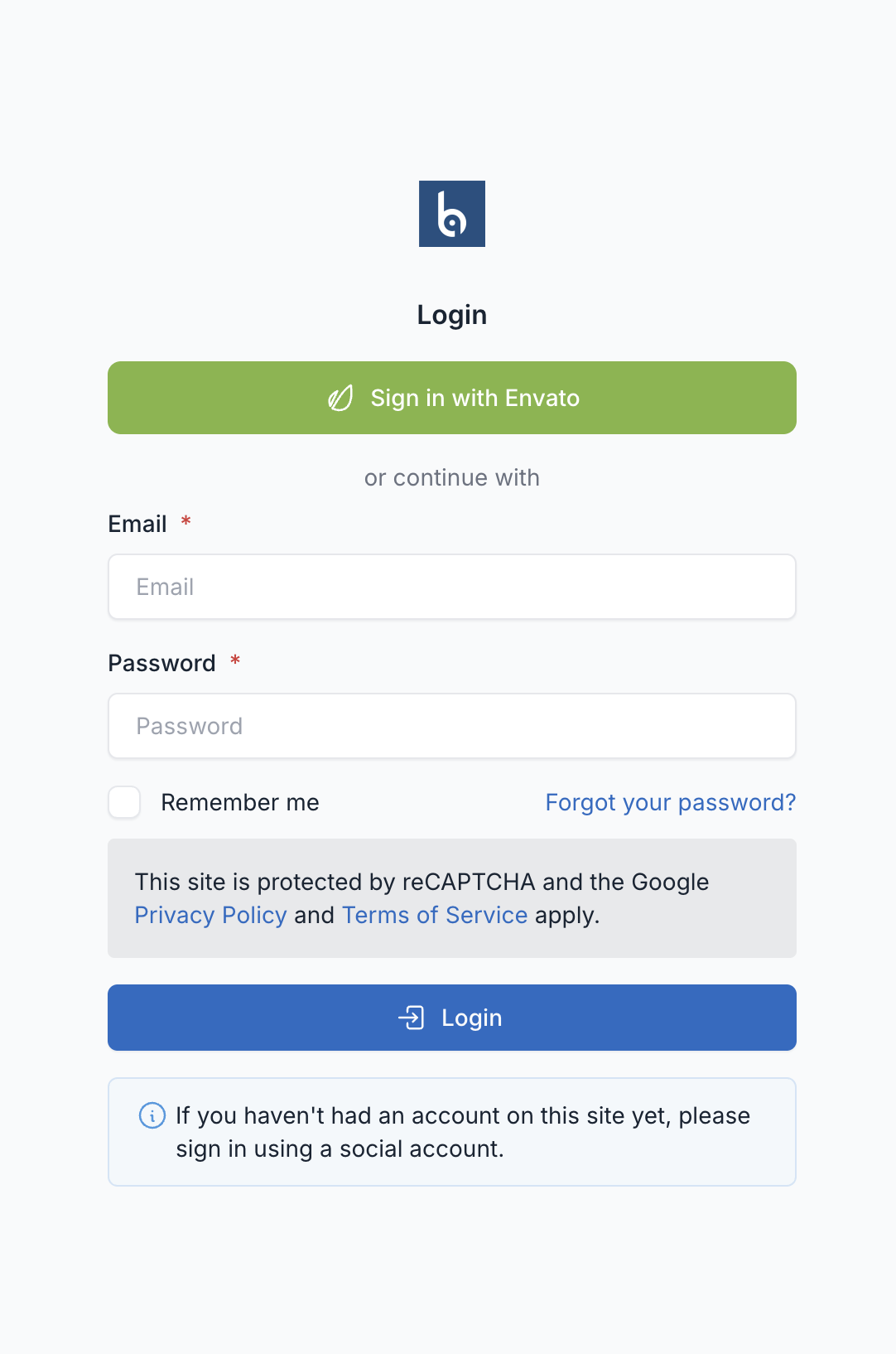 Social Login with Envato