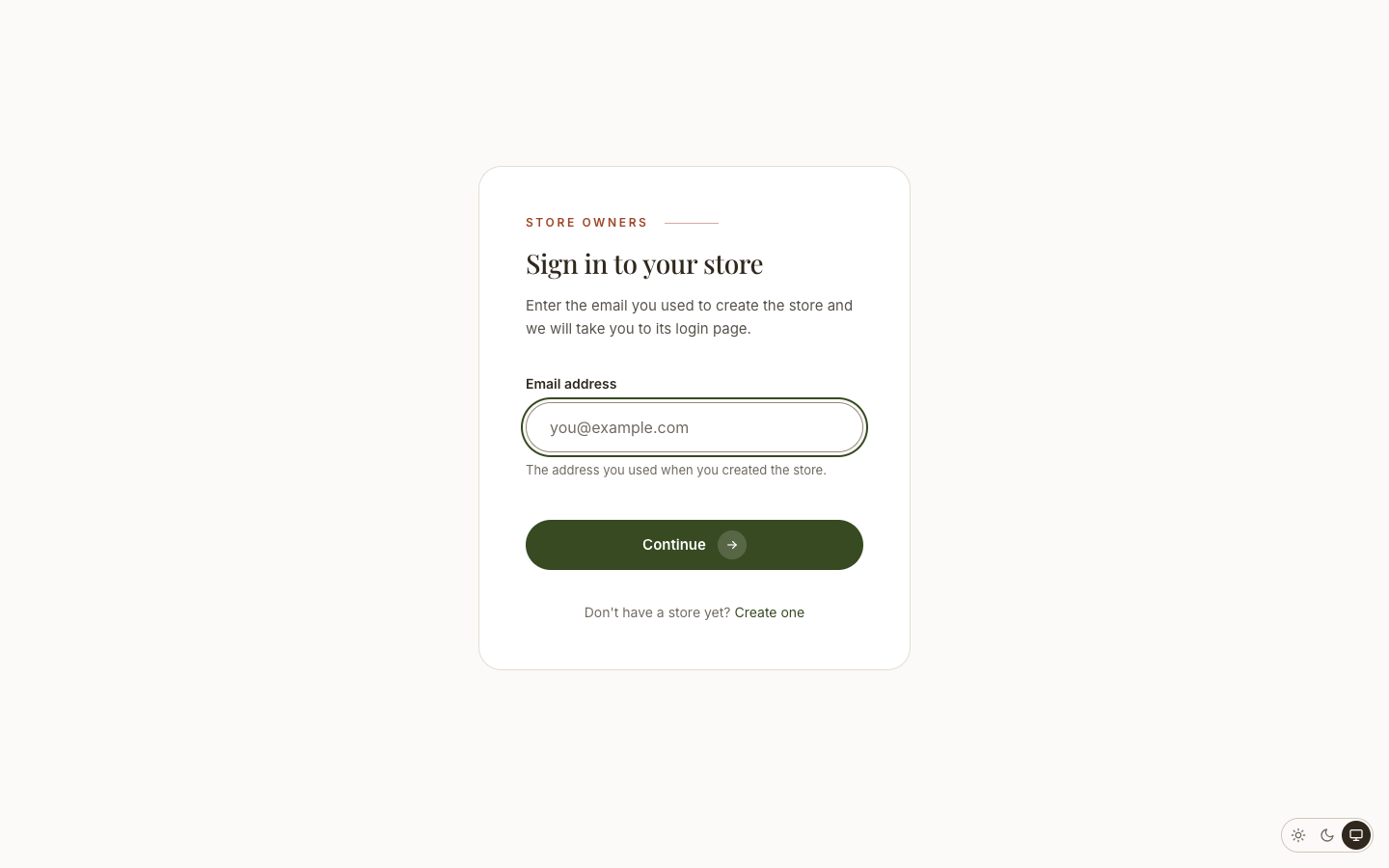 /sign-in "find your store" lookup page