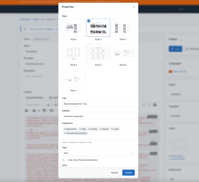 Setup Properties